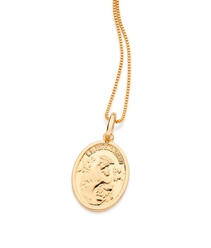 GOLD OUR LADY OF PERPETUAL HELP PENDANT