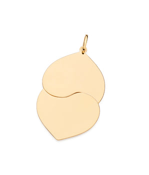 GOLD BACK TO BACK HEART PENDANT