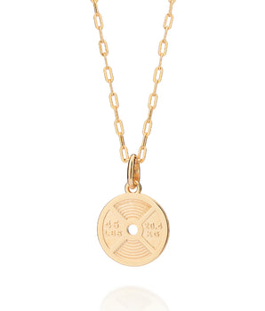 GOLD MEN'S WEIGHTLIFTING PENDANT