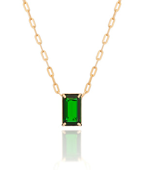 GOLD MEN'S EMERALD PENDANT