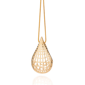 GOLD WATER DROPLET PENDANT