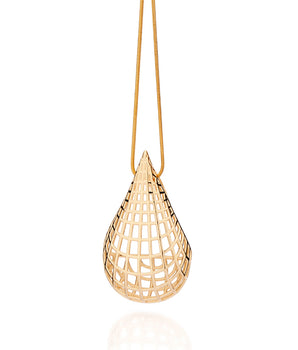 GOLD WATER DROPLET PENDANT
