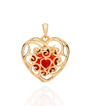 GOLD BLEEDING HEART PENDANT