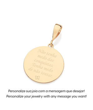 GOLD BUTTERFLY FLIGHT MEDAL PENDANT