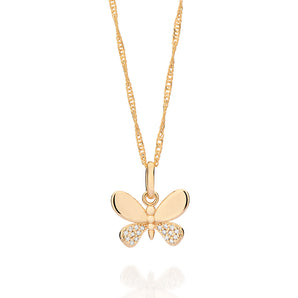 GOLD BRIGHT BUTTERFLY PENDANT