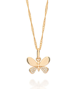 GOLD BRIGHT BUTTERFLY PENDANT
