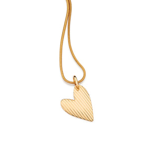 GOLD FOLLOW YOUR HEART PENDANT