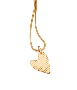 GOLD FOLLOW YOUR HEART PENDANT