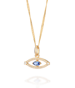 GOLD GREEK EYE PENDANT