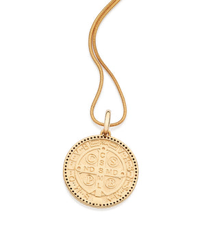 GOLD SAINT BENEDICT MEDAL PENDANT
