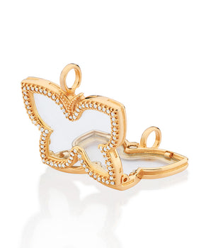 GOLD CLEAR BUTTERFLY MAXI PENDANT
