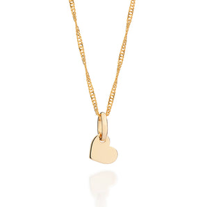 GOLD DANGLY HEART PENDANT