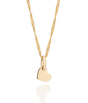 GOLD DANGLY HEART PENDANT