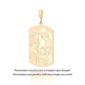 GOLD CUSTOMIZABLE TAG PENDANT