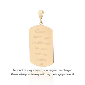 GOLD CUSTOMIZABLE TAG PENDANT