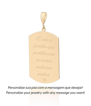 GOLD CUSTOMIZABLE TAG PENDANT