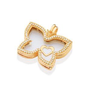 GOLD HOLLOW HEART PENDANT