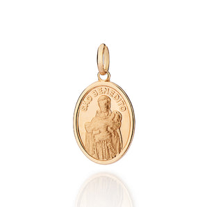GOLD SAINT BENEDICT MEDAL PENDANT