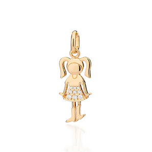 GOLD STANDING GIRL PENDANT