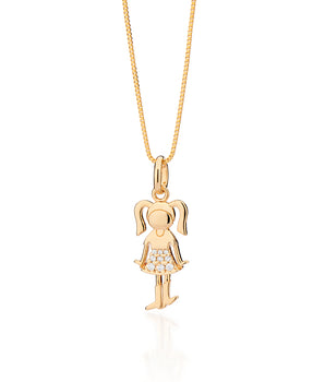 GOLD STANDING GIRL PENDANT