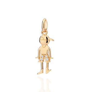 GOLD STANDING BOY PENDANT