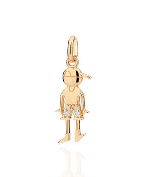 GOLD STANDING BOY PENDANT