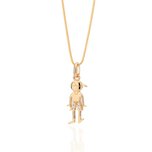 GOLD STANDING BOY PENDANT