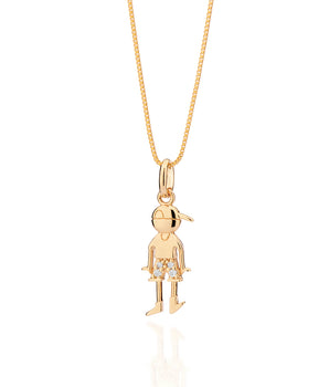 GOLD STANDING BOY PENDANT