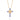 GOLD BLUE OUR LADY REVEALED CROSS PENDANT