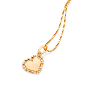 GOLD BEATING HEART PENDANT