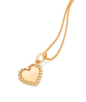 GOLD BEATING HEART PENDANT