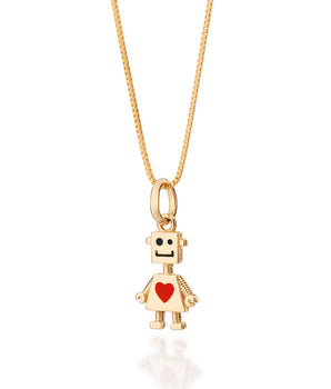 GOLD LOVEBOT PENDANT