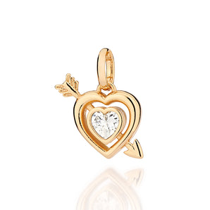 GOLD PIERCE MY HEART PENDANT