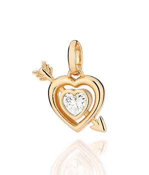 GOLD PIERCE MY HEART PENDANT