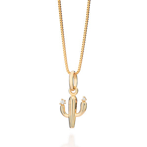 GOLD CACTUS BLOSSOM PENDANT