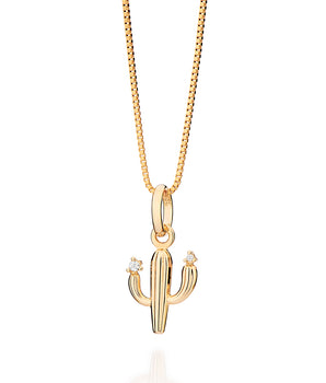 GOLD CACTUS BLOSSOM PENDANT