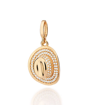 GOLD RIDER'S COWBOY HAT PENDANT
