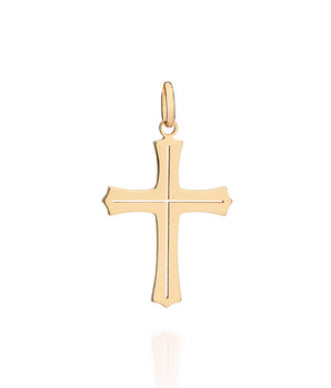MEN’S GOLD HOLLOW CROSS PENDANT