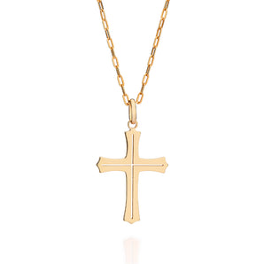 MEN’S GOLD HOLLOW CROSS PENDANT
