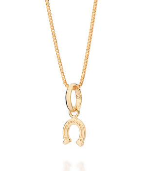 GOLD LUCKY HOOF PENDANT