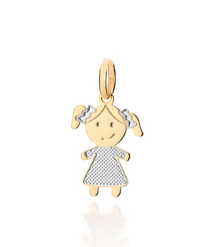 DUO TONE GIRL PENDANT