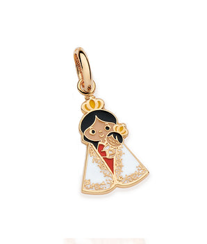 GOLD PLATED OUR LADY OF NAZARETH PENDANT WITH RESIN