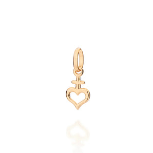 GOLD SACRED HEART CROSS PENDANT