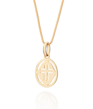 GOLD SACRED CROSS PENDANT