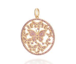 GOLD BUTTERFLY GARDEN MAXI PENDANT