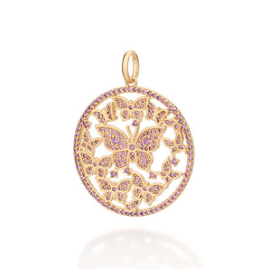 GOLD BUTTERFLY GARDEN MAXI PENDANT