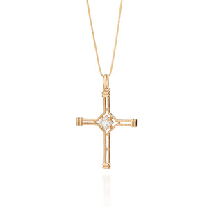 GOLD LIGHT CROSS PENDANT