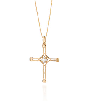 GOLD LIGHT CROSS PENDANT
