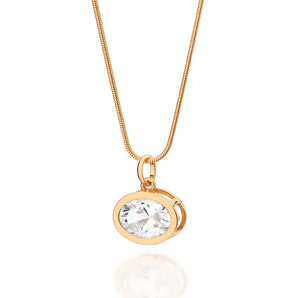 GOLD OVAL ESSENCE OF TIME PENDANT