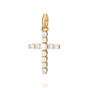 GOLD FAITH AND GRACE CROSS PENDANT